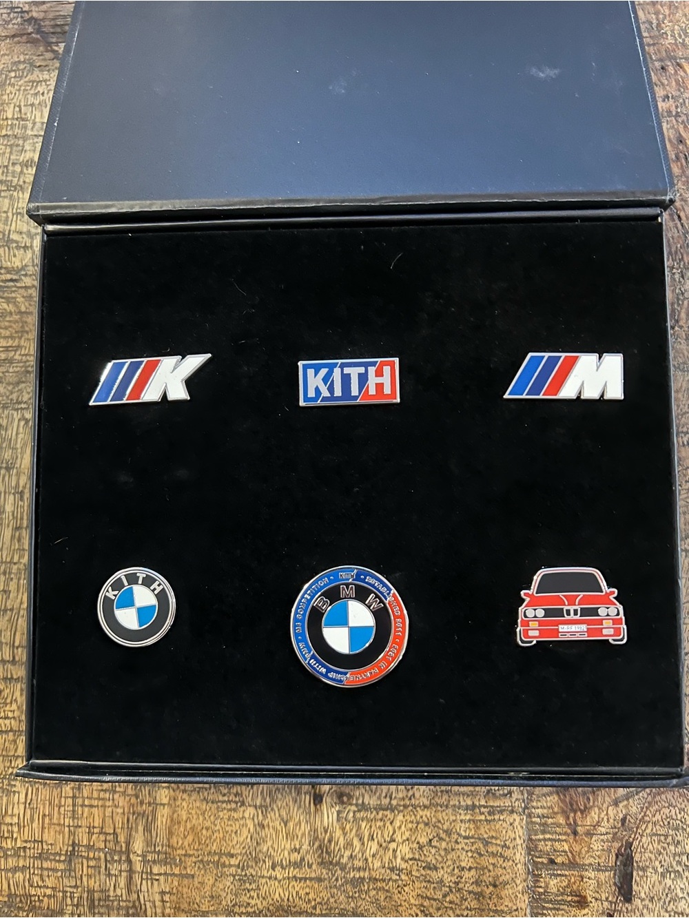 Kith BMW Complete Enamel Pin Set - Black, Blue, Red, White